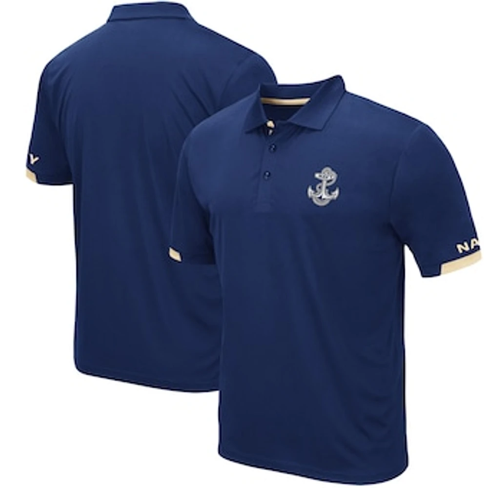 Men's Colosseum Navy Midshipmen Santry Lightweight Polo