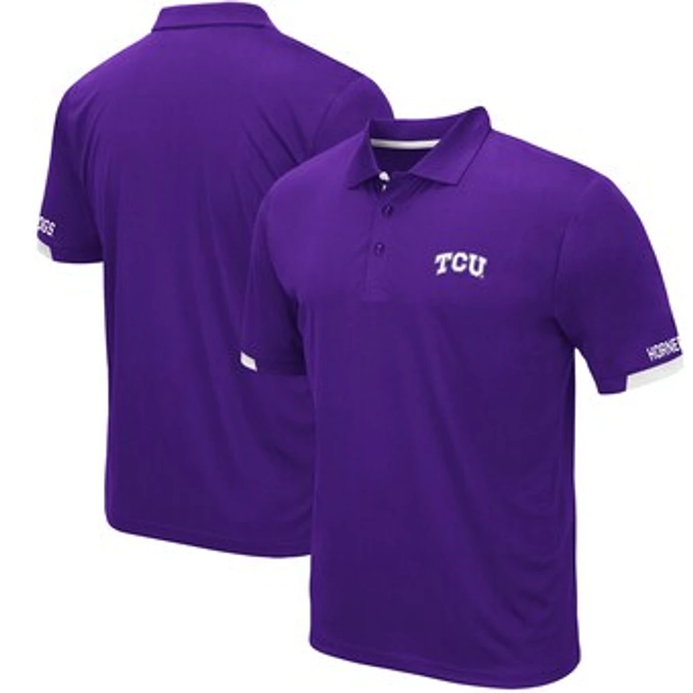 Men's Colosseum Purple TCU Horned Frogs Santry Lightweight Polo