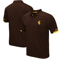 Men's Colosseum Brown Wyoming Cowboys Santry Lightweight Polo