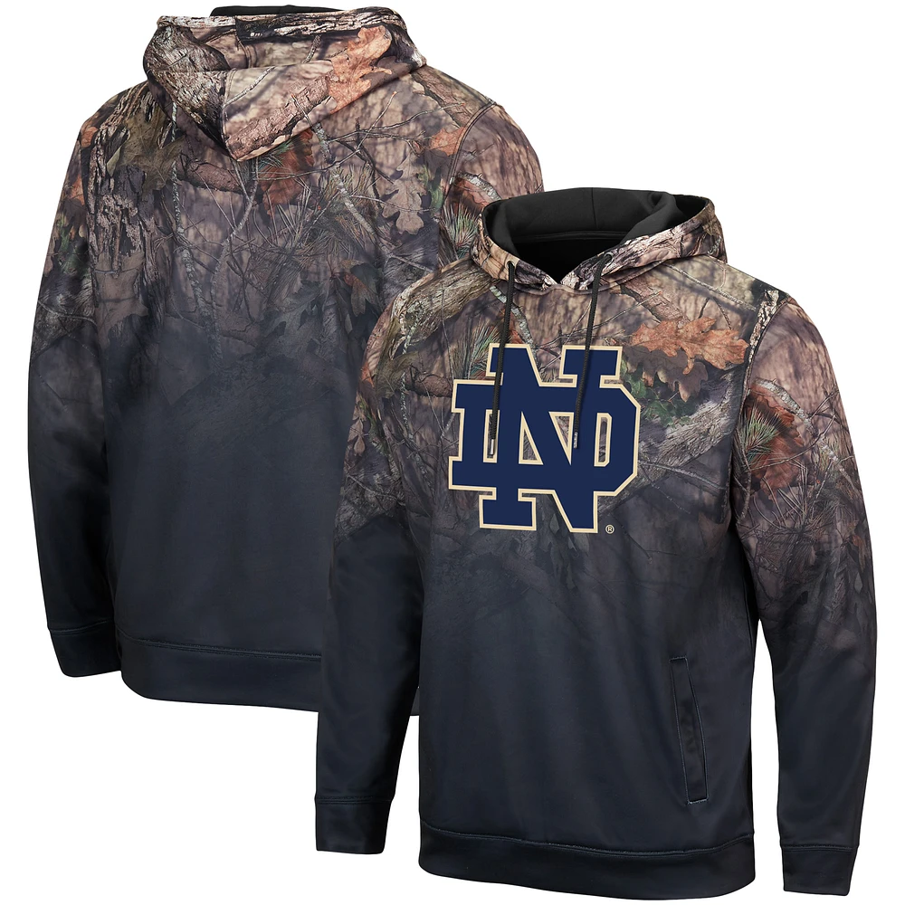 Men's Colosseum Black Notre Dame Fighting Irish Mossy Oak Pullover Hoodie