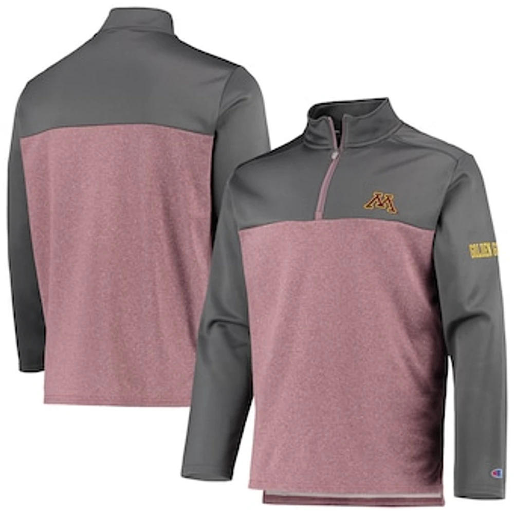 Men's Champion Maroon Minnesota Golden Gophers Gameday Quarter-Zip Jacket