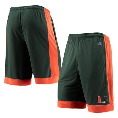 Men's Green Miami Hurricanes Outline Shorts