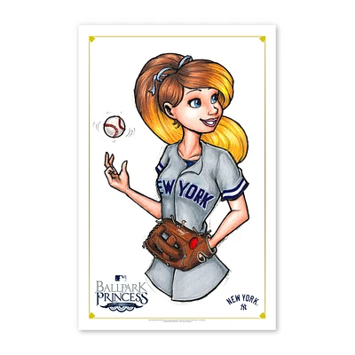 New York Yankees 11'' x 17'' Ballpark Princess Art Poster