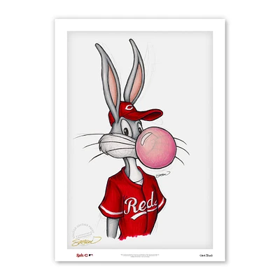 Cincinnati Reds 24'' x 36'' Bugs Bunny Limited Edition Print