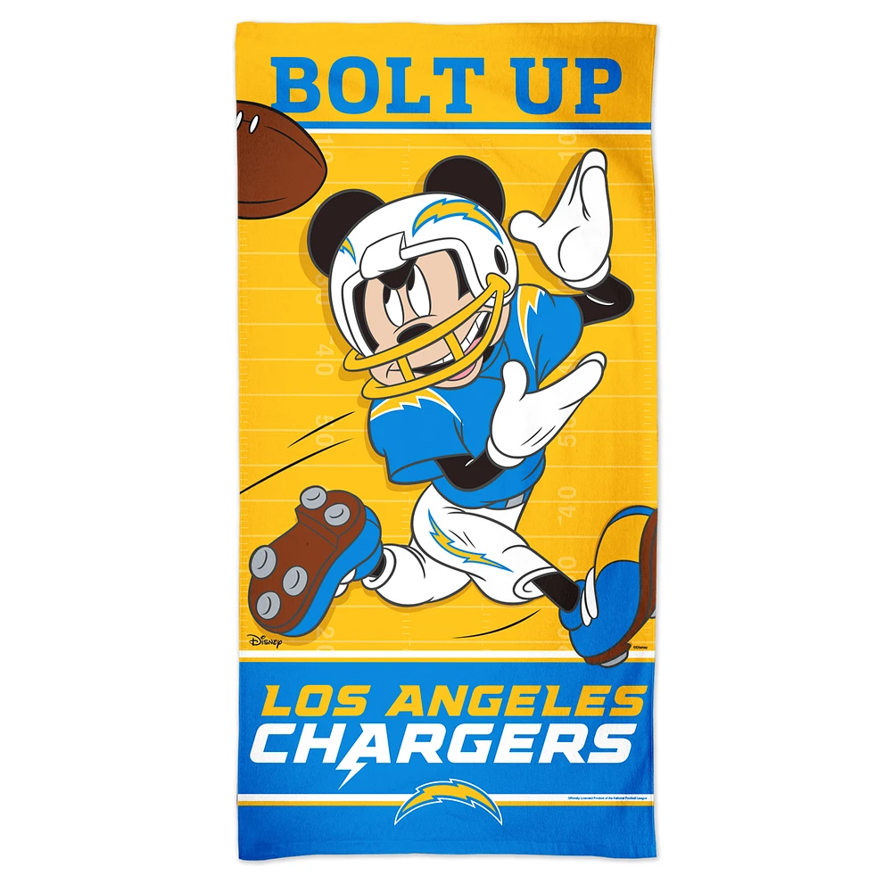 WinCraft Los Angeles Chargers 30 '' x 60 '' Team Disney Spectra Beach Towel