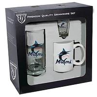 Miami Marlins 15oz. Stein 11oz. Mug & 2oz. Shot Glass Set