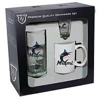 Miami Marlins 15oz. Stein 11oz. Mug & 2oz. Shot Glass Set