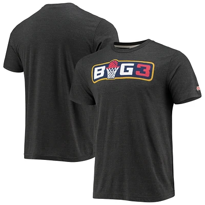 Men's Homage Black BIG3 Gear Logo Tri-Blend T-Shirt