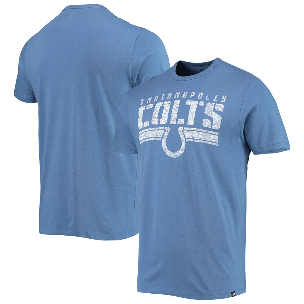 Men's '47 Royal Indianapolis Colts Team Stripe T-Shirt