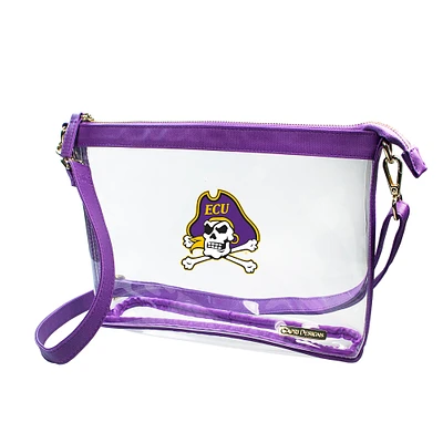 Women's Purple ECU Pirates Large Crossbody Bag