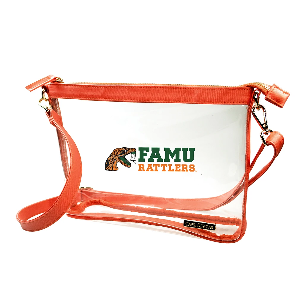 Women's Orange Florida A&M Rattlers Large Crossbody Bag