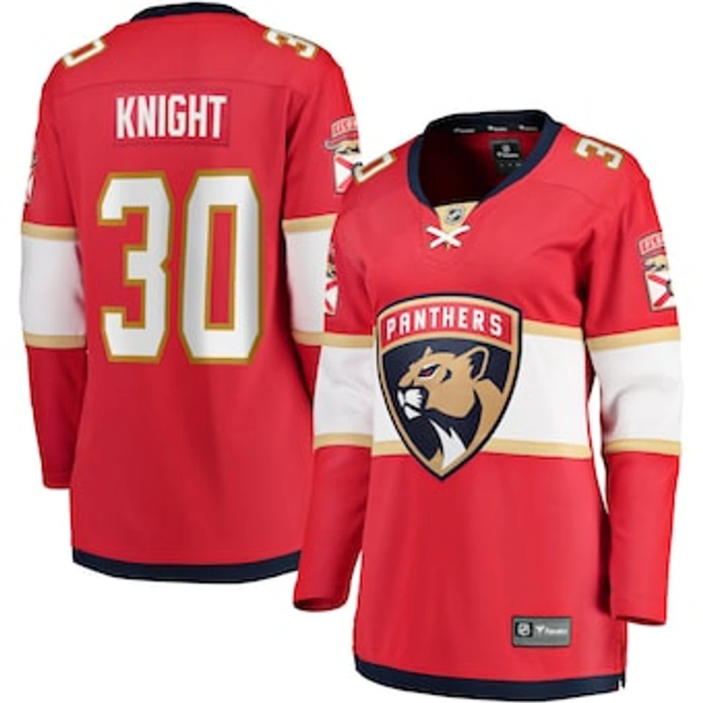 Women's Fanatics Spencer Knight Red Florida Panthers Home Breakaway Jersey