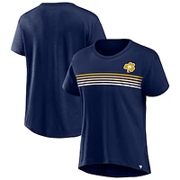 Women's Fanatics Heathered Navy Notre Dame Fighting Irish Tie Breaker T-Shirt