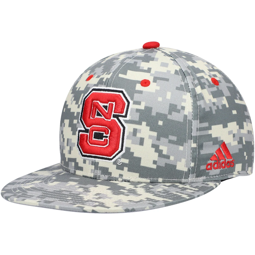 Men's adidas Camo NC State Wolfpack On-Field Baseball Fitted Hat