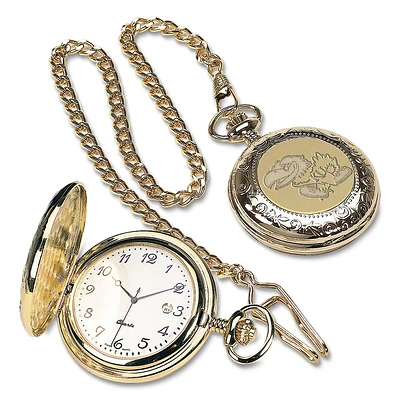 Gold Kansas Jayhawks Pocket Watch