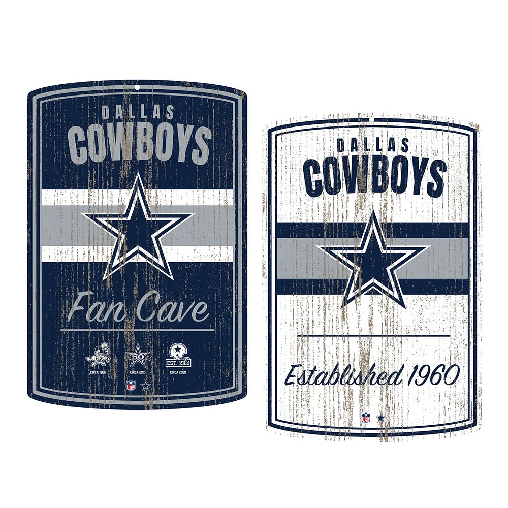 Dallas Cowboys - 16'' x 23'' Home & Away Logos to History Sign Set