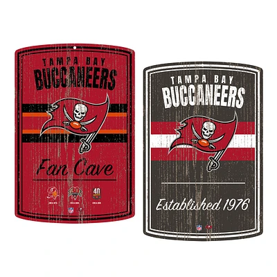 Tampa Bay Buccaneers - 16'' x 23'' Home & Away Logos to History Sign Set