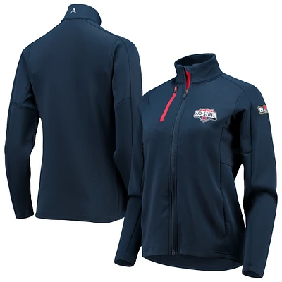 Women's Antigua Navy/Red Tri-State Logo Generation Full-Zip Jacket