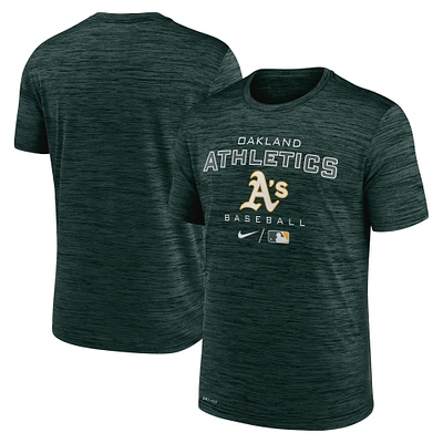 Men's Nike Green Oakland Athletics Authentic Collection Velocity Practice Performance T-Shirt