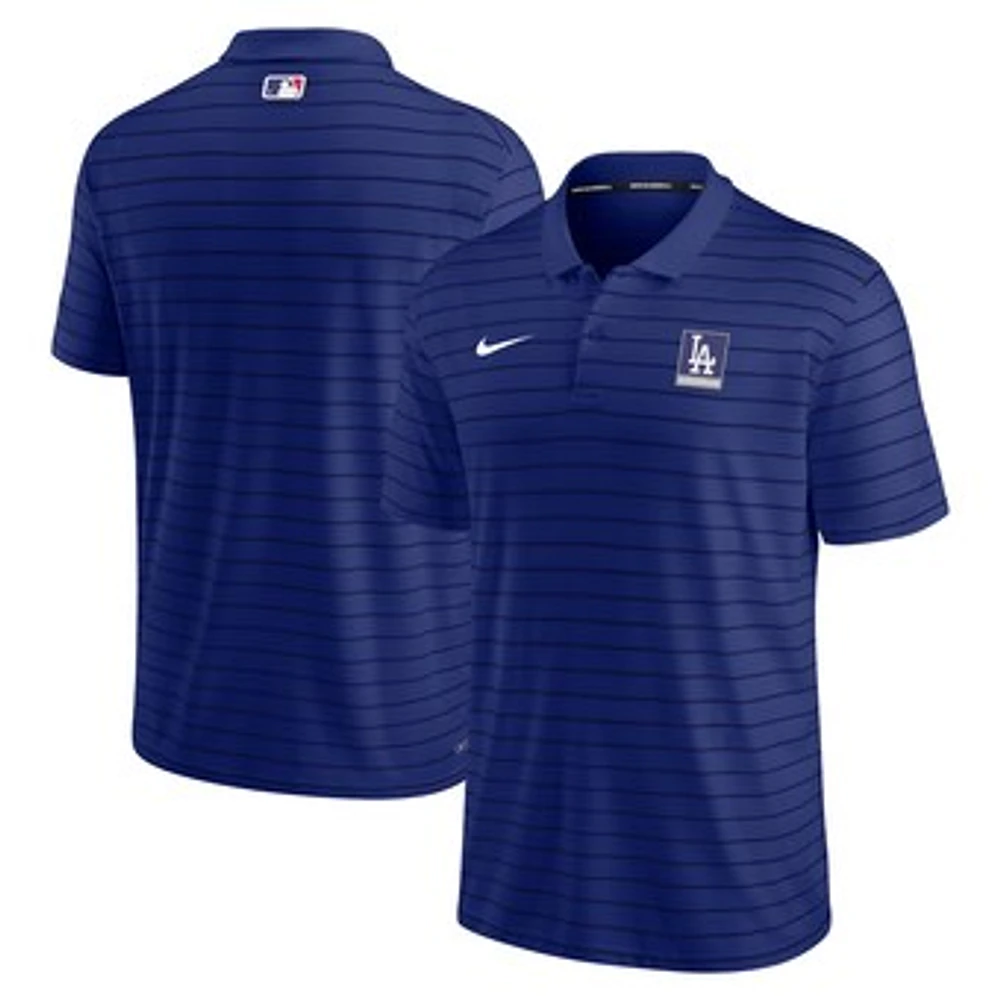 Men's Nike Royal Los Angeles Dodgers Authentic Collection Striped Performance Pique Polo