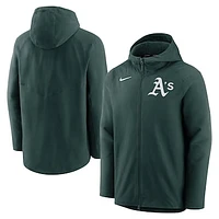 Men's Nike Green Athletics Authentic Collection Performance Raglan Full-Zip Hoodie