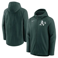 Men's Nike Green Athletics Authentic Collection Performance Raglan Full-Zip Hoodie