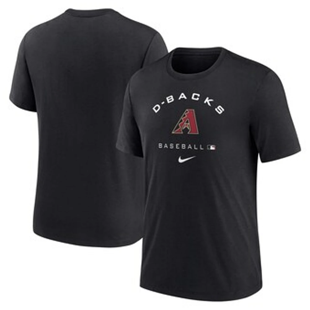 Men's Nike Black Arizona Diamondbacks Authentic Collection Tri-Blend Performance T-Shirt