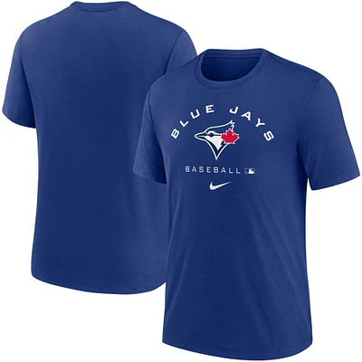 Men's Nike Heathered Royal Toronto Blue Jays Authentic Collection Tri-Blend Performance T-Shirt