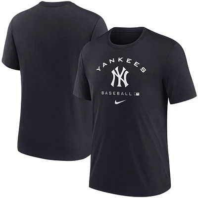 Men's Nike Black New York Yankees Authentic Collection Tri-Blend Performance T-Shirt