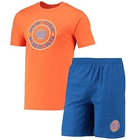 Men's Concepts Sport Blue/Orange New York Knicks T-Shirt & Shorts Sleep Set