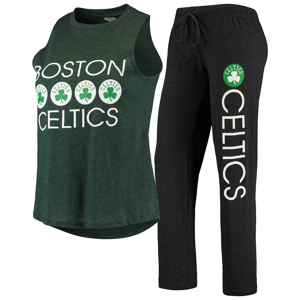 Women's Concepts Sport Black/Kelly Green Boston Celtics Tank Top & Pants Sleep Set