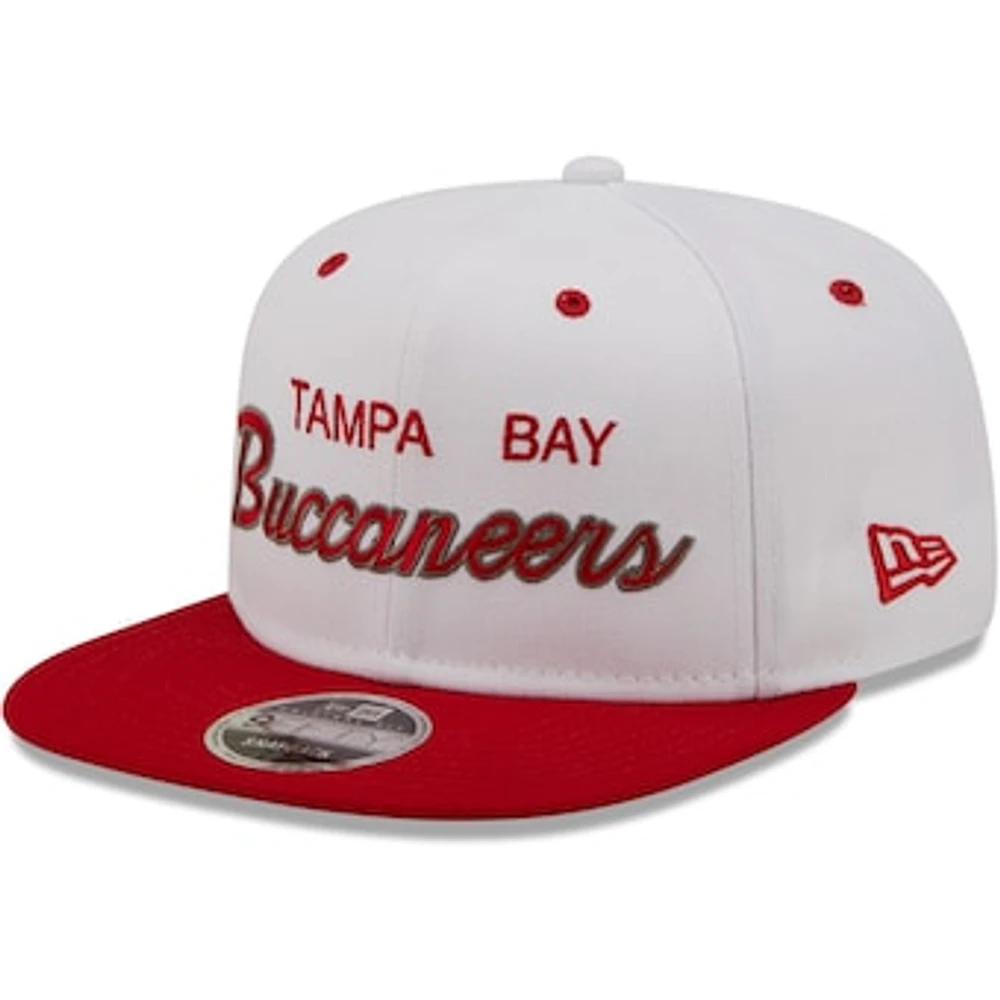 Men's New Era White/Red Tampa Bay Buccaneers Sparky Original 9FIFTY Snapback Hat