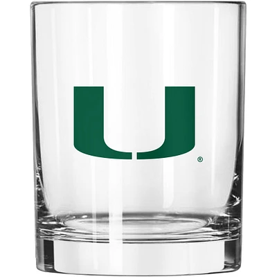 Miami Hurricanes 14oz. Game Day Rocks Glass