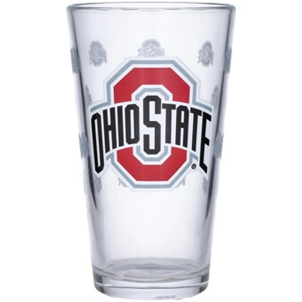 Ohio State Buckeyes 16oz. Satin-Etched Logo Pint Glass