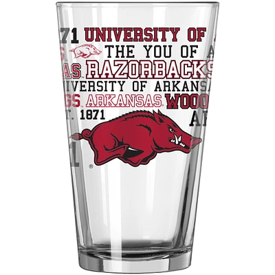 Arkansas Razorbacks 16oz. Team Spirit Pint Glass