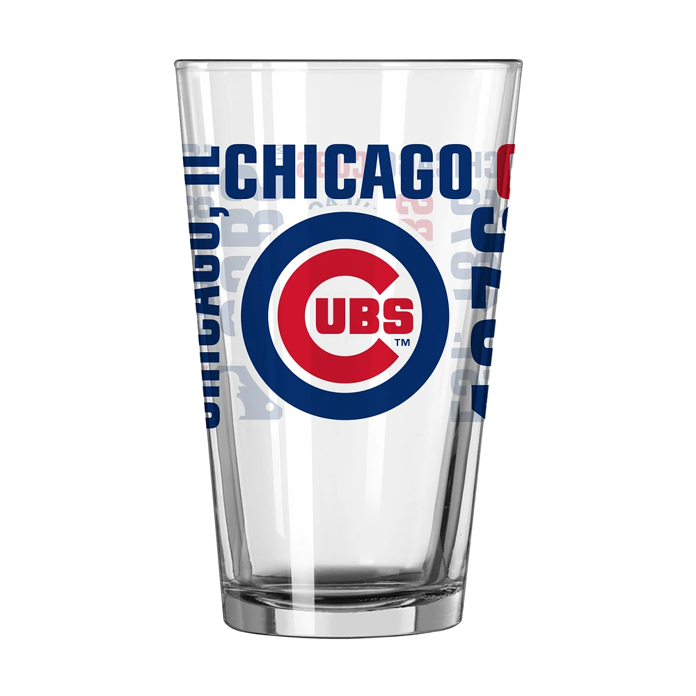 Chicago Cubs 16oz. Team Spirit Pint Glass