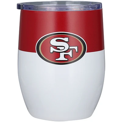 San Francisco 49ers 16oz. Colorblock Stainless Steel Curved Tumbler