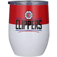 LA Clippers 16oz. Colorblock Stainless Steel Curved Tumbler