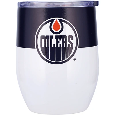 Edmonton Oilers 16oz. Colorblock Stainless Steel Curved Tumbler