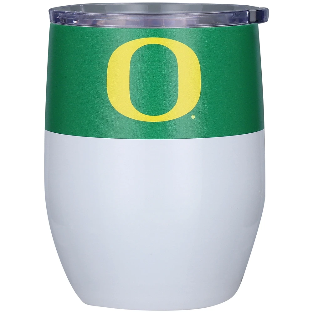 Oregon Ducks 16oz. Colorblock Stainless Steel Curved Tumbler