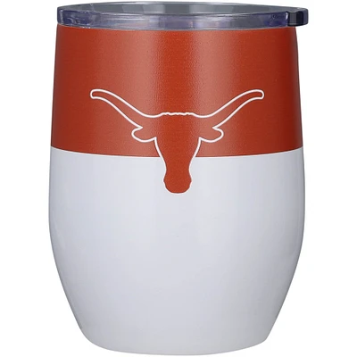 Texas Longhorns 16oz. Colorblock Stainless Steel Curved Tumbler