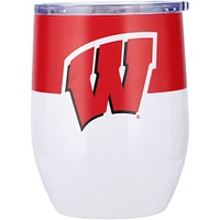 Wisconsin Badgers 16oz. Colorblock Stainless Steel Curved Tumbler