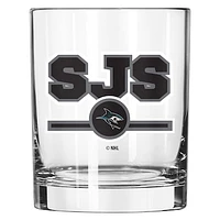 San Jose Sharks 14oz. Letterman Rocks Glass