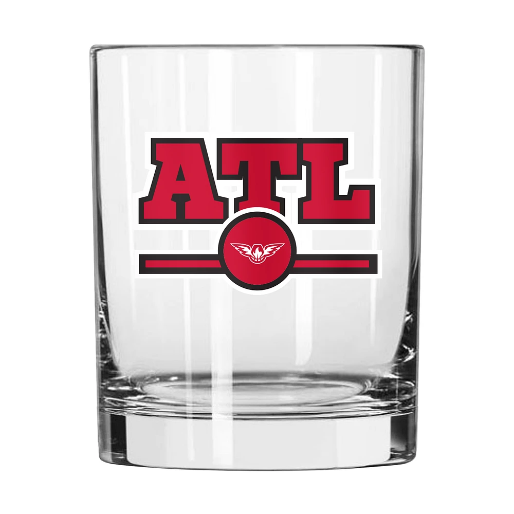 Atlanta Hawks Letterman 14oz. Rocks Glass