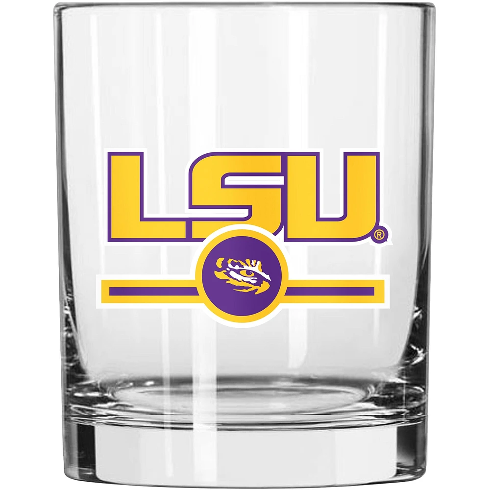 LSU Tigers Letterman 14oz. Rocks Glass