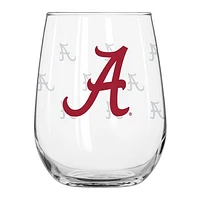 Alabama Crimson Tide 16oz. Satin-Etched Logo Curved Beverage Glass