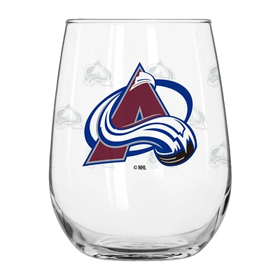 Colorado Avalanche 16oz. Satin-Etched Logo Curved Beverage Glass