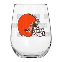 Cleveland Browns 16oz. Satin-Etched Logo Curved Beverage Glass