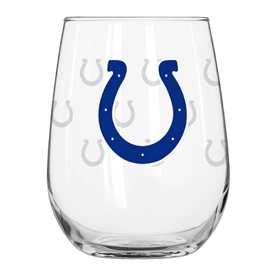 Indianapolis Colts 16oz. Satin-Etched Logo Curved Beverage Glass