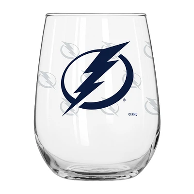 Tampa Bay Lightning 16oz. Satin-Etched Logo Curved Beverage Glass